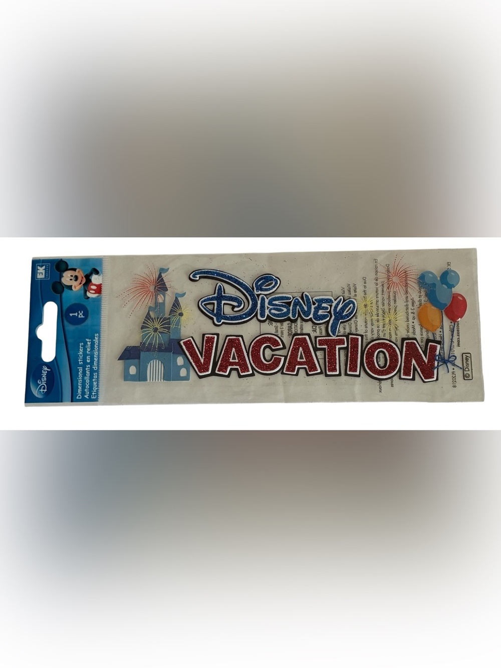 DISNEY VACATION DIMENSIONAL STICKER NEW